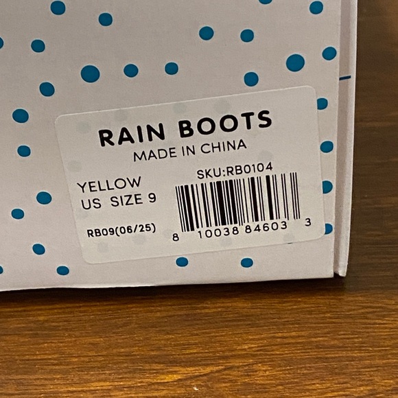 Ten Little Toddler Rain Boots Bright Yellow Rain Boots SZ 9 - Picture 9 of 9